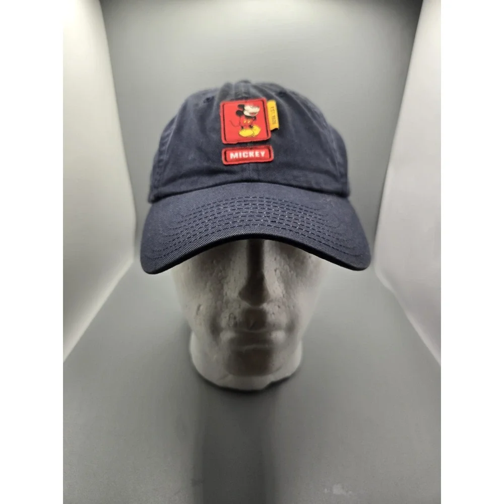 Vintage Mickey Mouse Walt Disney Navy Blue‎ Embroidered Adjustable Hat Cap